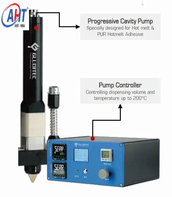 Gluditec GSP-300H – Máy bơm trục vít keo nóng chảy