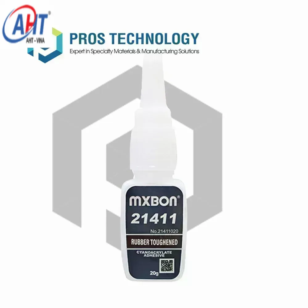 MXBON 21411 – Keo CA trong suốt sau khi khô thành dạng cao su dẻo hóa