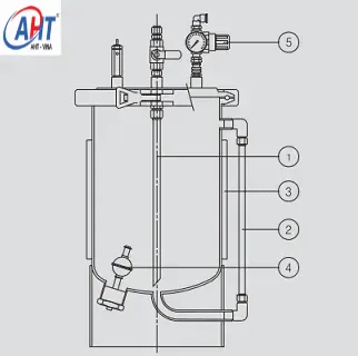 Thùng áp suất không gỉ cho vật liệu có độ nhớt thấp Pressure Tank