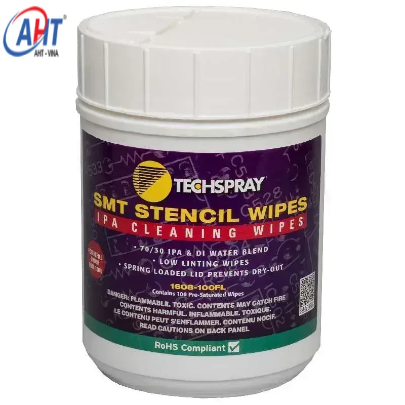Prostech Techspray 1608-100FLSP Isopropyl Alcohol (IPA) Wipes